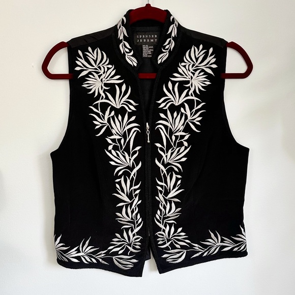 Jackets & Blazers - Vintage Silk Embroidered Vest, Celtic, Renaissance Fair, Cosplay, medieval
